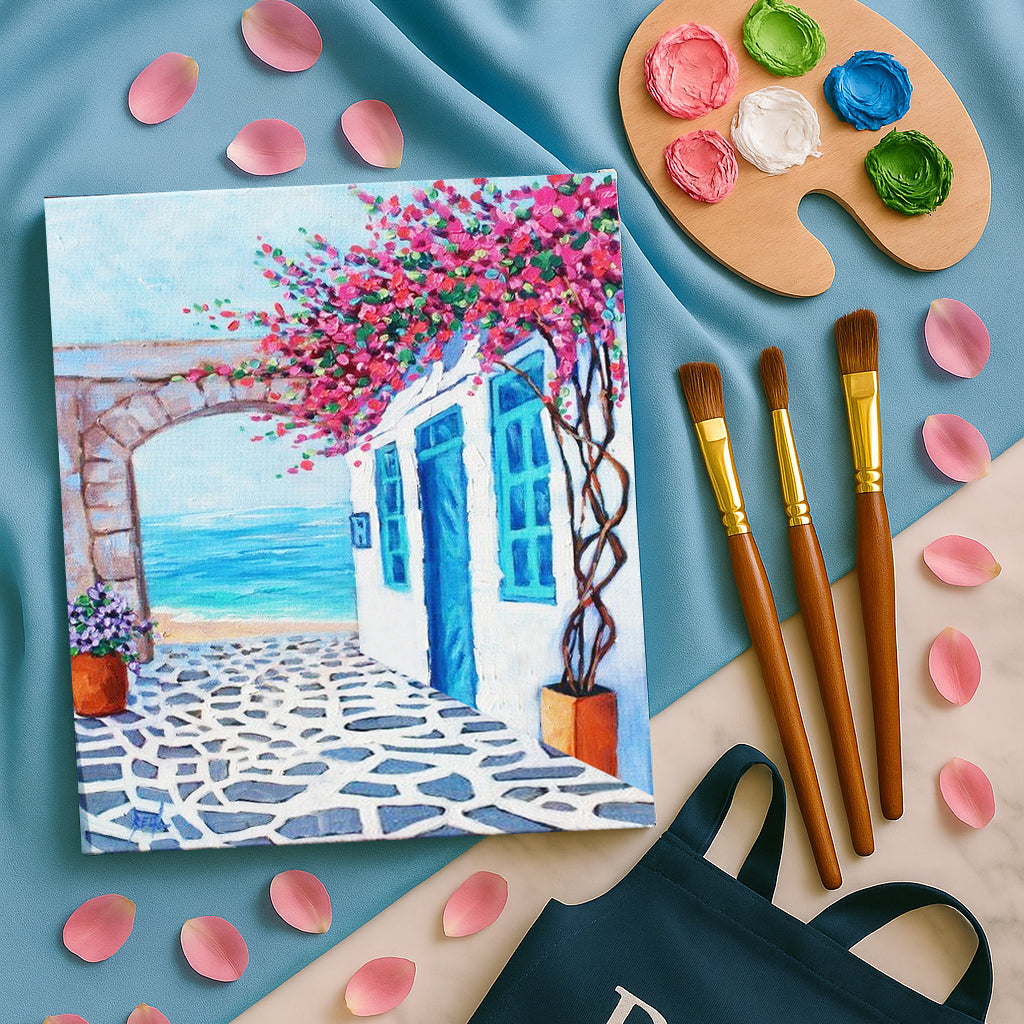 Bylanes of Greece Canvas Painting Workshop, BKC 31 Jan