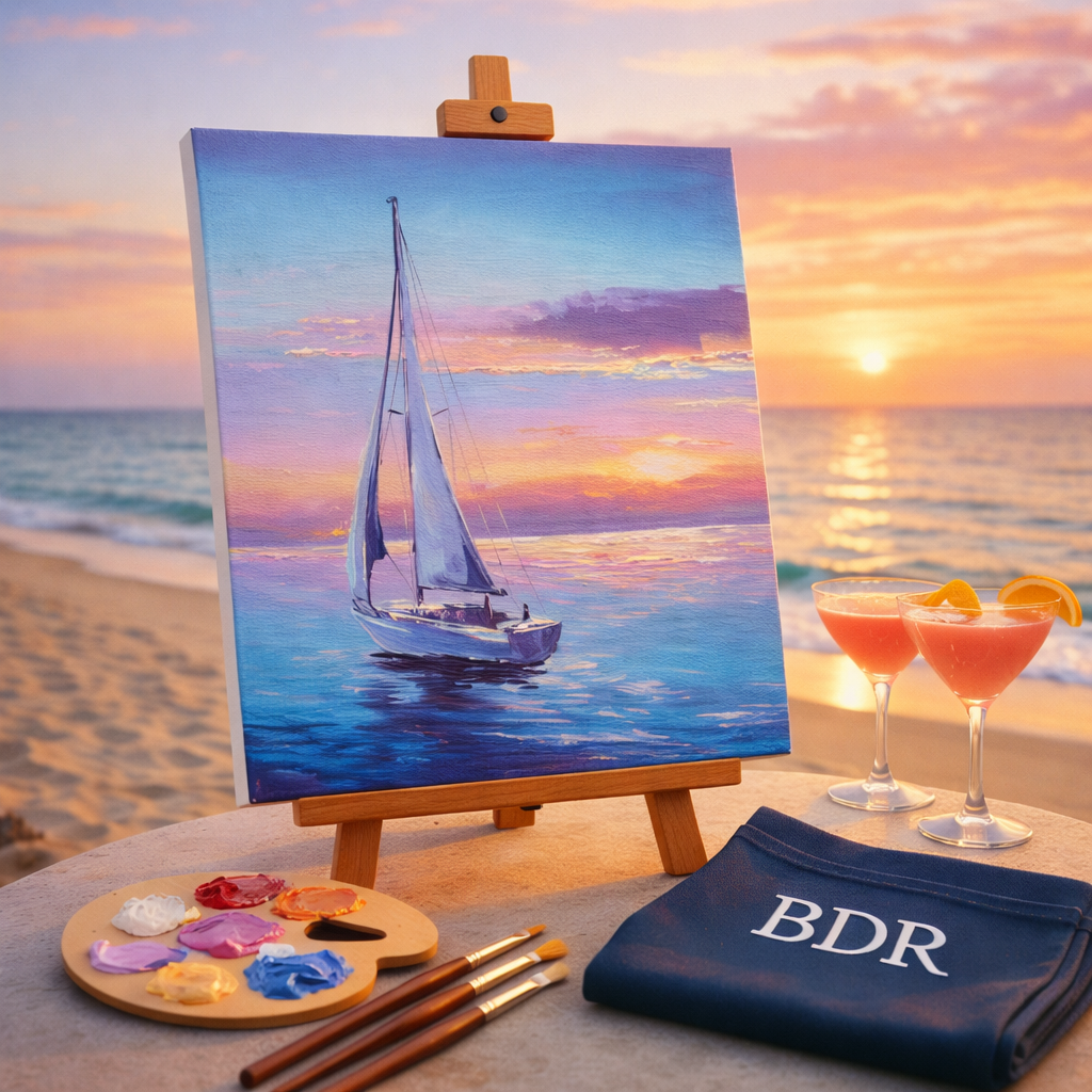 Sail into Romance Canvas Painting Workshop, Andheri 8 Feb