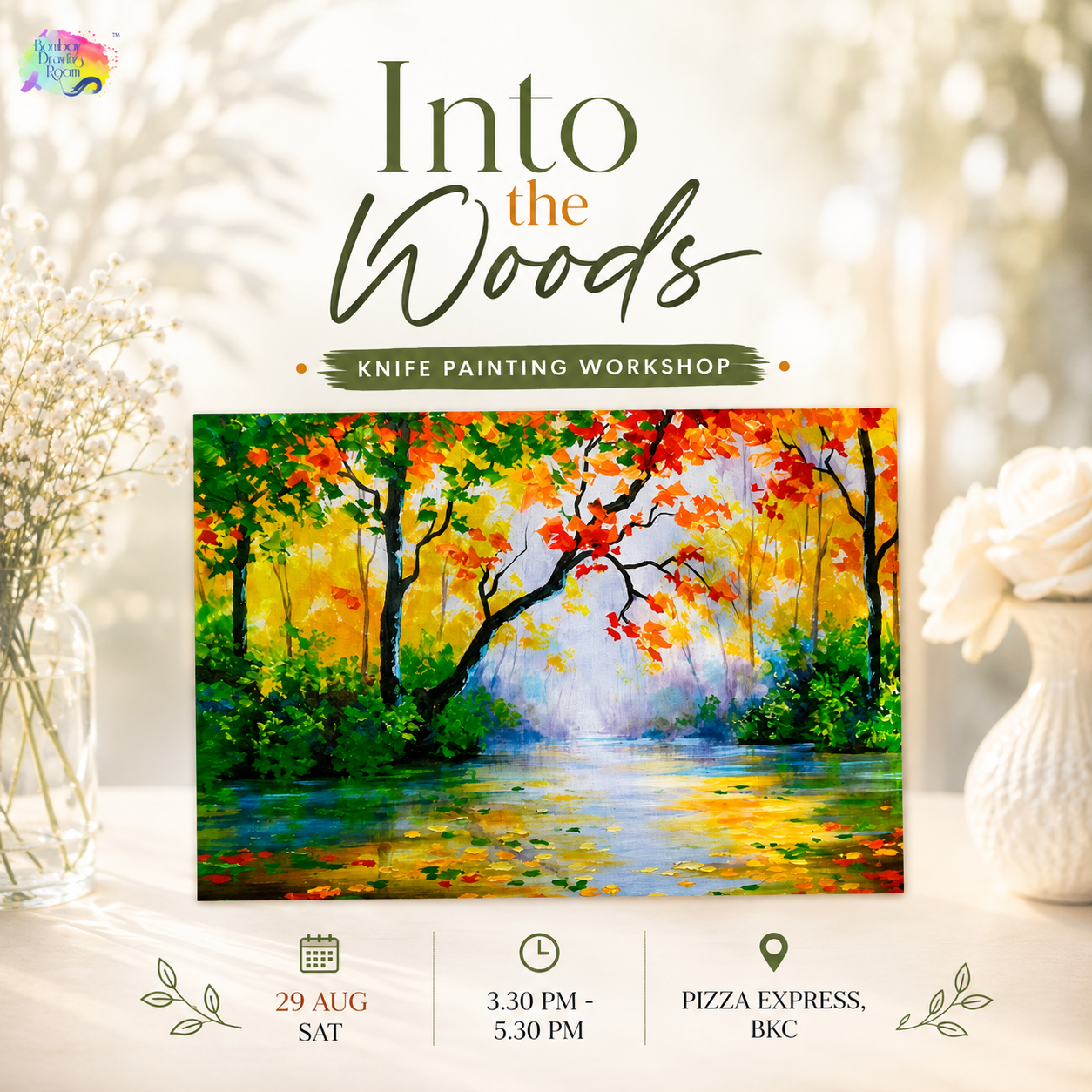Into The Woods Knife Painting Workshop, BKC 29 Aug