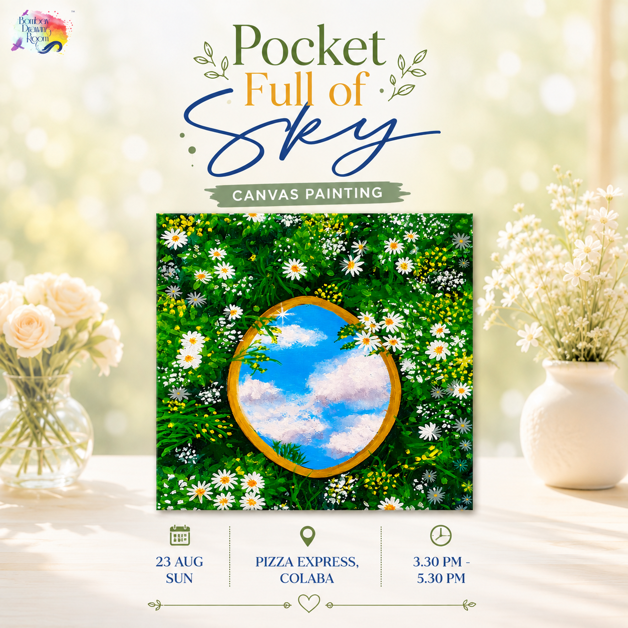 Pocket Full of Sky Canvas Painting Workshop, Colaba 23 Aug