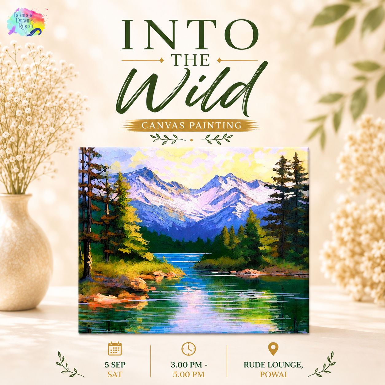 Into the Wild Canvas Painting Workshop, Powai 5 Sep