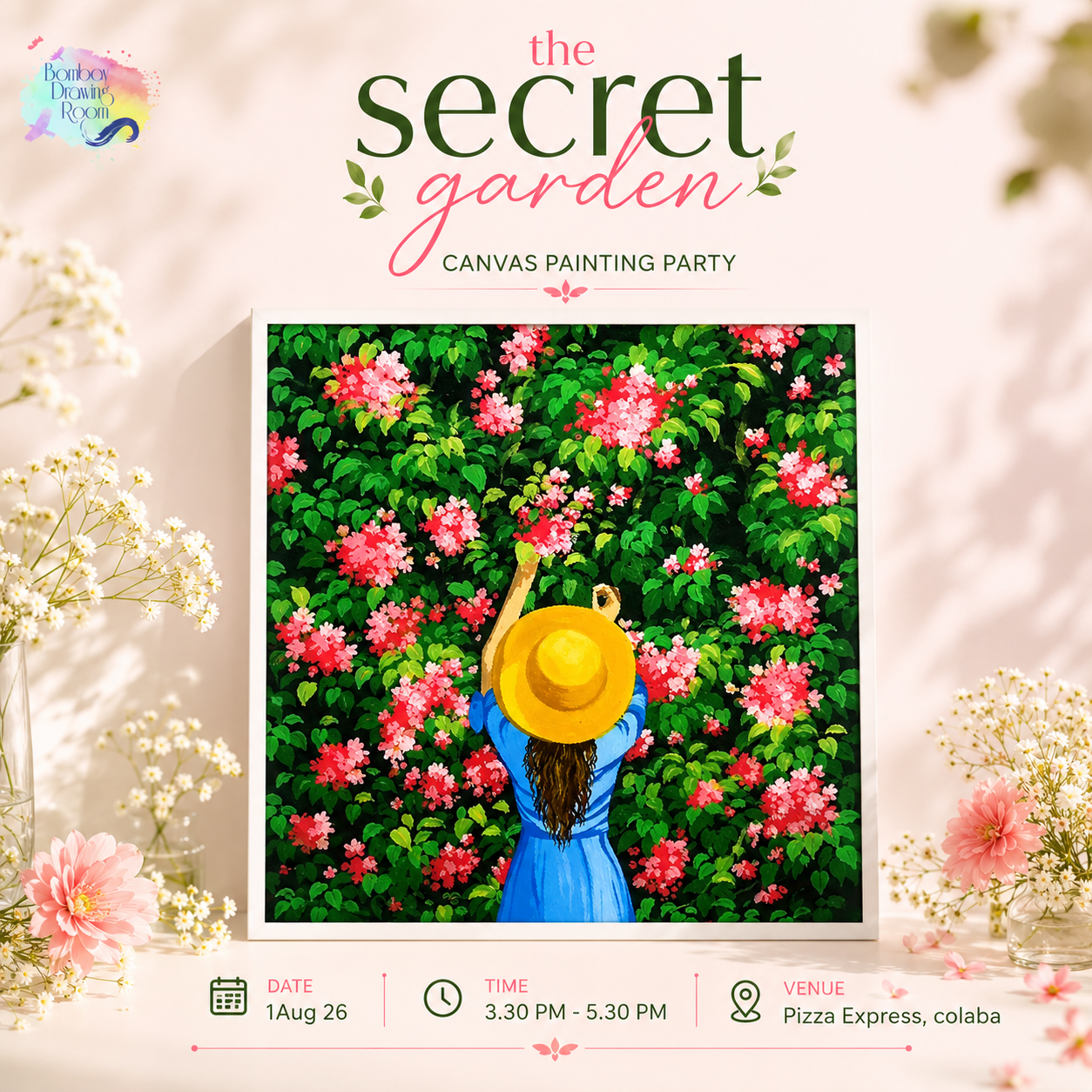 The Secret Garden Canvas Painting Workshop, Colaba 1 Aug