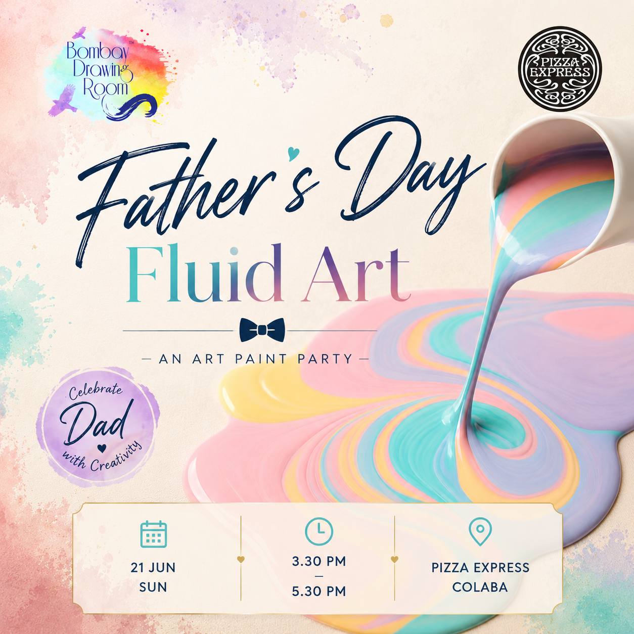 Father's Day Special Fluid Art Workshop, Colaba 21 June