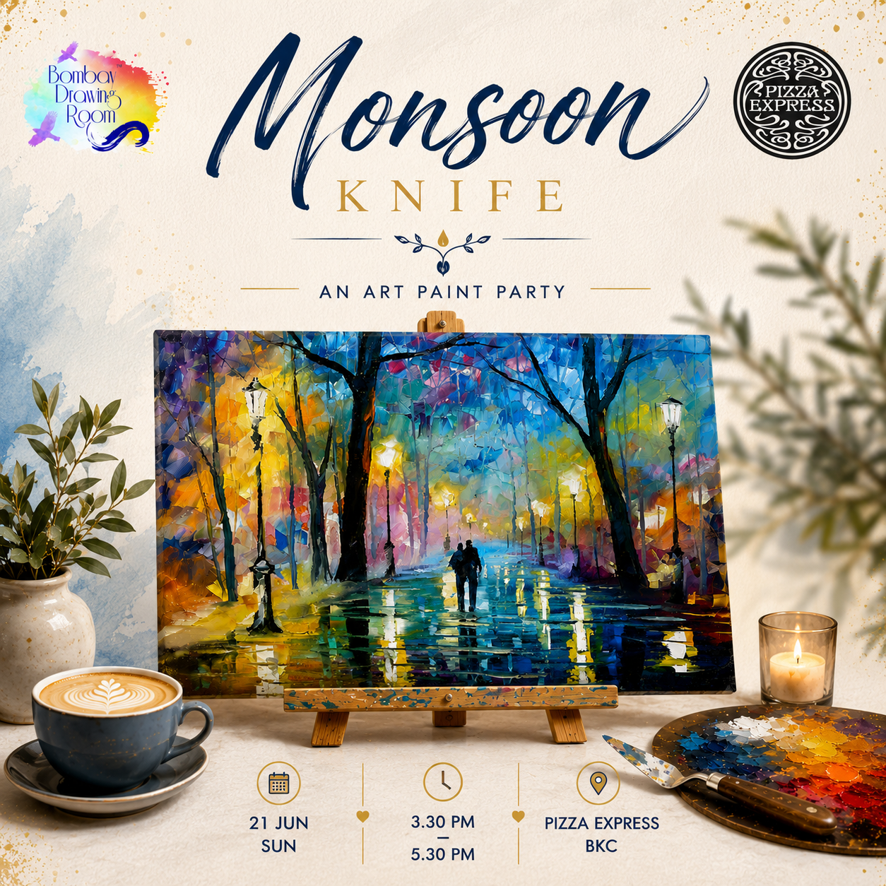 Monsoon Knife Painting Workshop, BKC 21 June