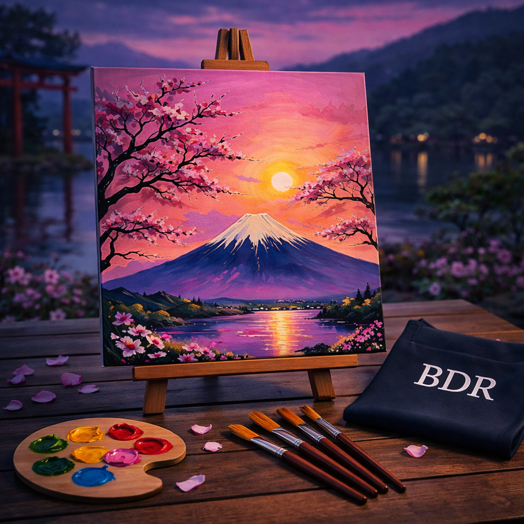 Mount Fuji Canvas Painting Workshop, BKC 10 Jan