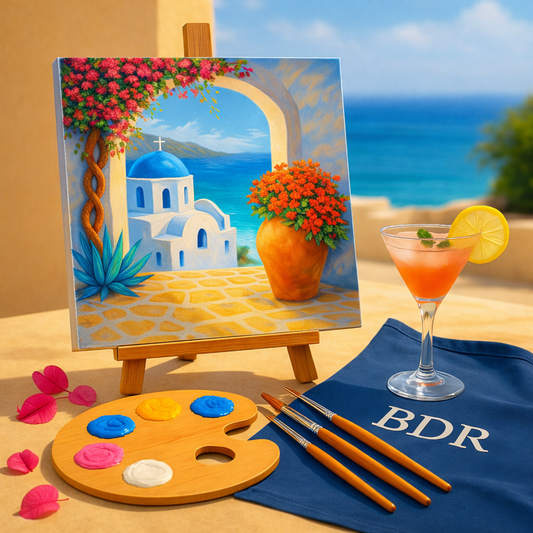 Santorini Escape Canvas Painting Workshop, BKC 12 Apr