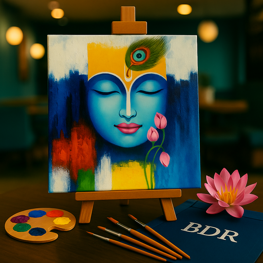 Abstract Krishna Canvas Painting Workshop, Colaba 15 Aug