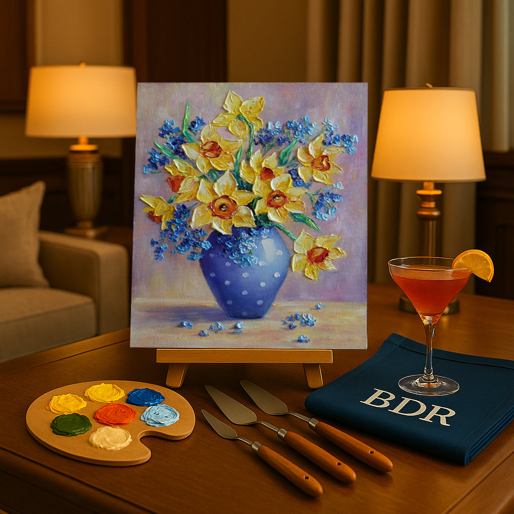 Daffodils Knife Painting Workshop, Kamala Mills 15 Nov