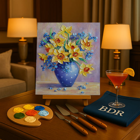 Daffodils Knife Painting Workshop, Kamala Mills 15 Nov