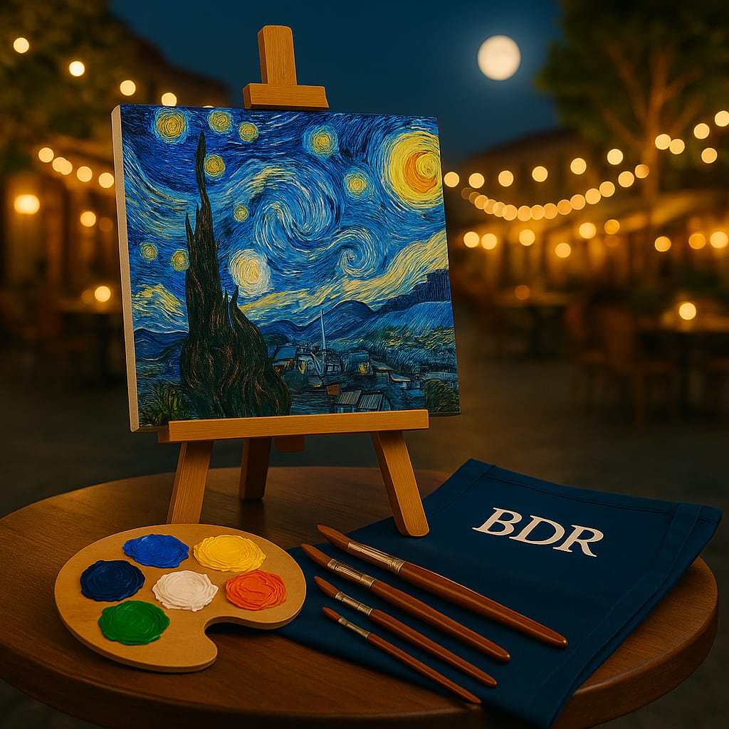 Van Gogh's Starry Night Canvas Painting Workshop, Thane 15 Nov