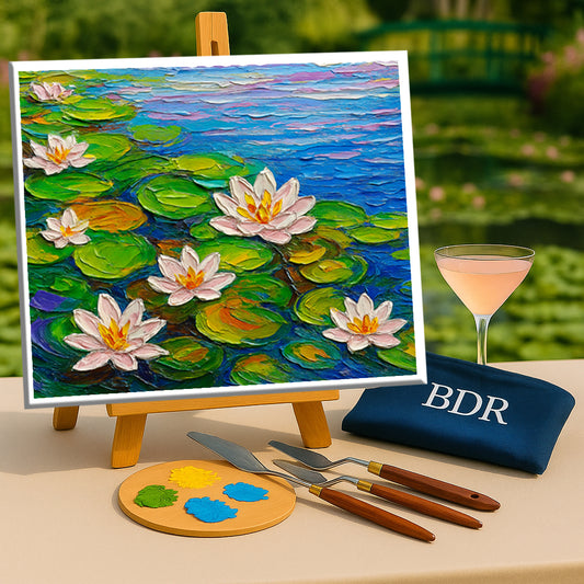 Waterlilies Knife Painting Workshop, BKC 16 Aug