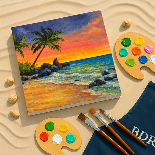 Sunset at Beach Canvas Painting Workshop, Andheri 17 Aug