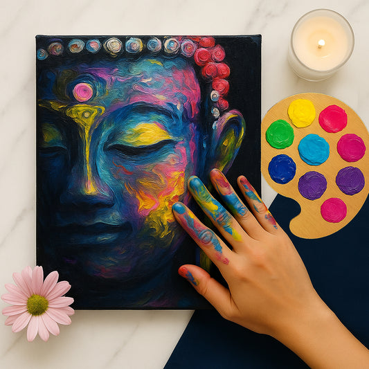 Serene Buddha Finger Painting Workshop, Andheri 17 May