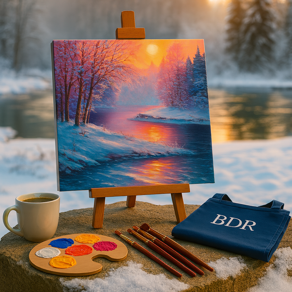 Frozen Lake Canvas Painting Workshop, Chembur 21 Dec