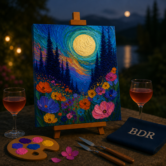 Moonlit Blooms Knife Painting Workshop, Kamala Mill 23 May