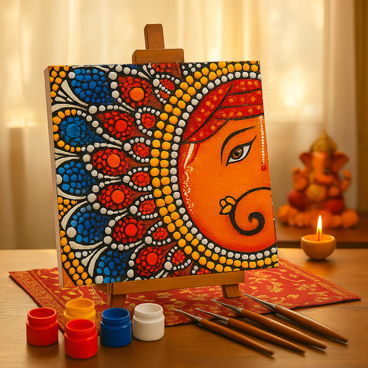 Ganesha Dot Art Mandala Painting Workshop, Khar 24 Aug