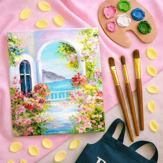 Greek Balcony Canvas Painting Workshop, Chembur 25 Jan