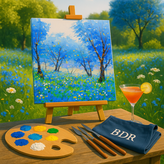 Azure Awakening Knife Painting Workshop, Colaba 25 Oct