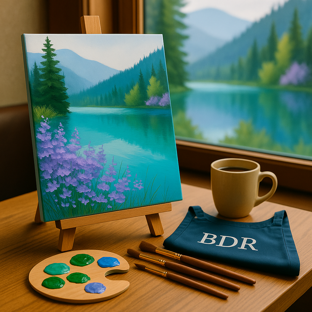 Lilac by the Lake Canvas Painting Workshop, Powai 30 Nov