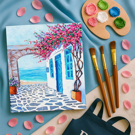 Bylanes of Greece Canvas Painting Workshop, BKC 31 Jan