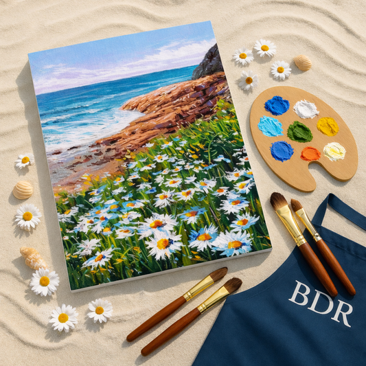 Daisies & Ocean Canvas Painting Workshop, BKC 3 Apr