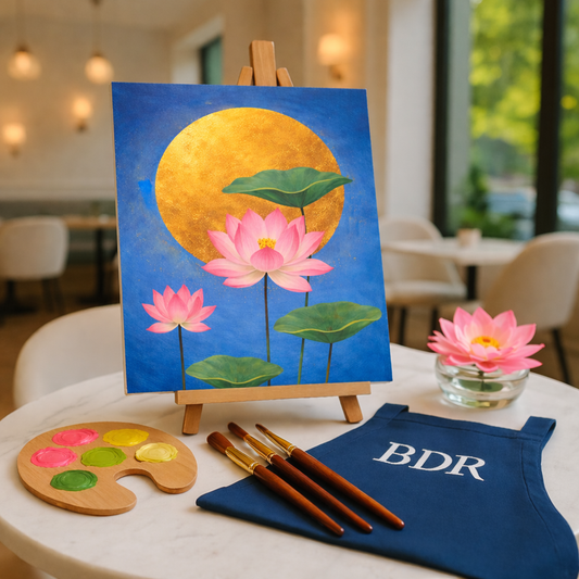 Lotus Glow Canvas Painting Workshop, Fort 5 Apr