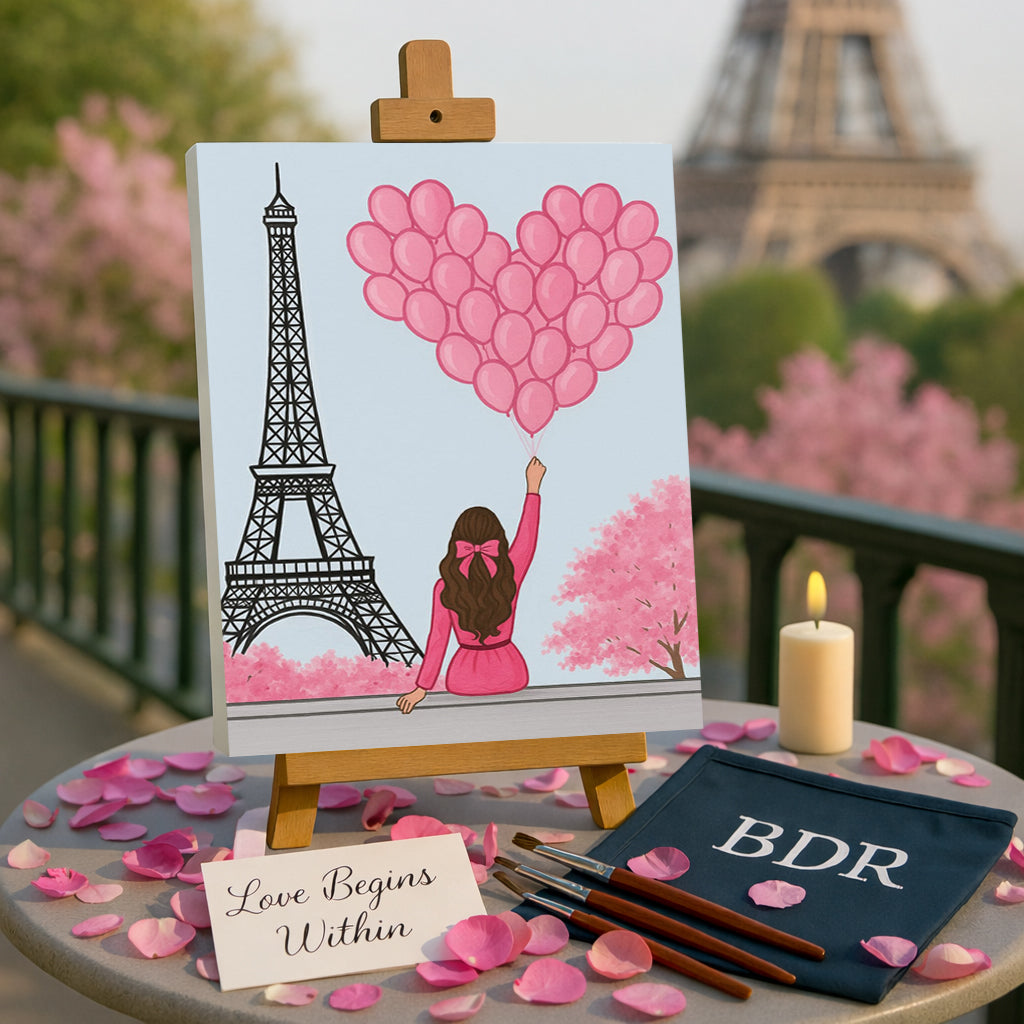 Pink Promise to Self Canvas Painting Workshop, Colaba 7 Feb