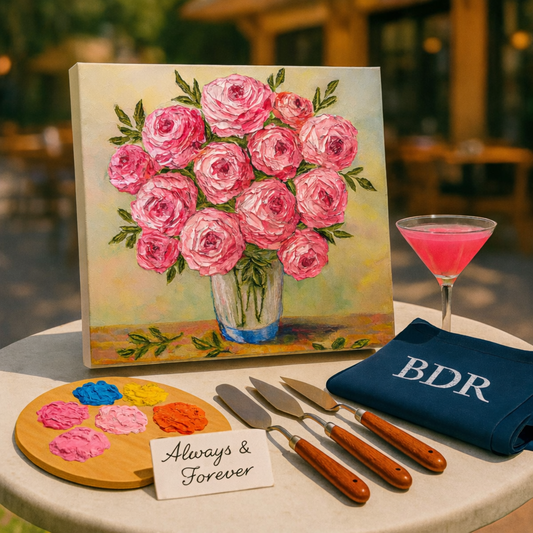 Magnificent Roses Knife Painting Workshop, Kamala Mills 8 Feb