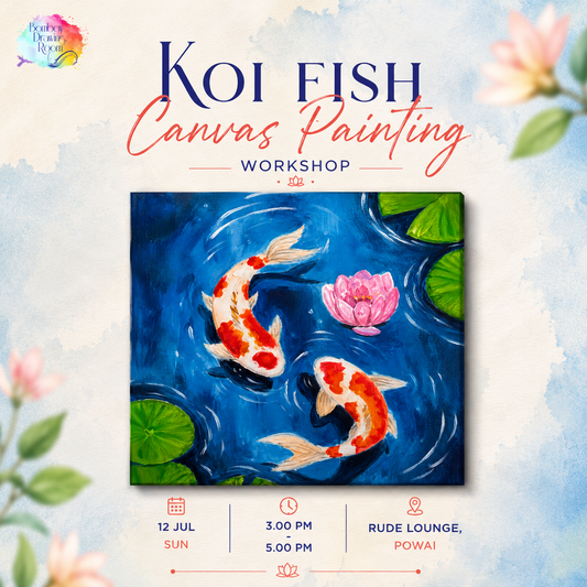 Koi Fish Canvas Painting Workshop, Powai 12 July 26