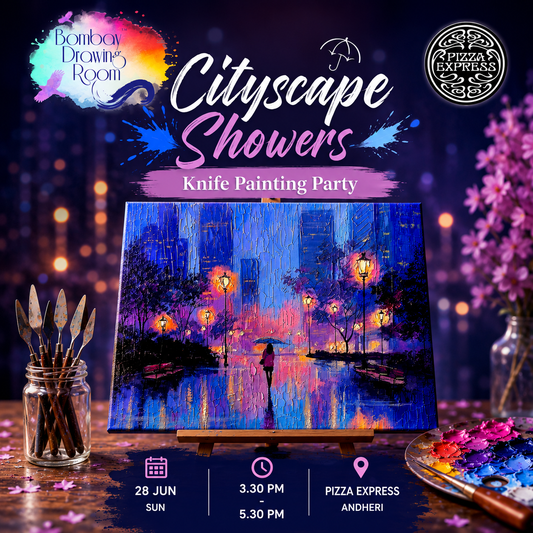 Cityscape Showers Knife Painting Workshop, Andheri 28 June