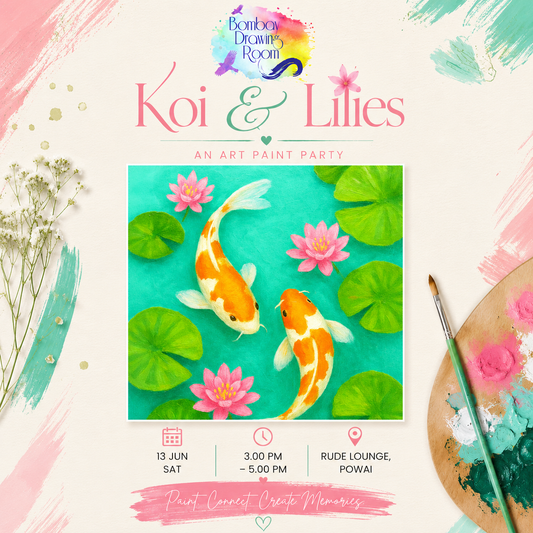 Koi & Lilies Canvas Painting Workshop, Powai 13 June