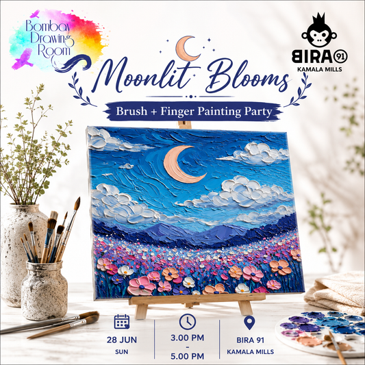 Moonlit Blooms Brush & Finger Painting Workshop, Kamala Mill 28 June