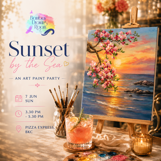Sunset by the Sea Canvas Painting Workshop, BKC 7 June