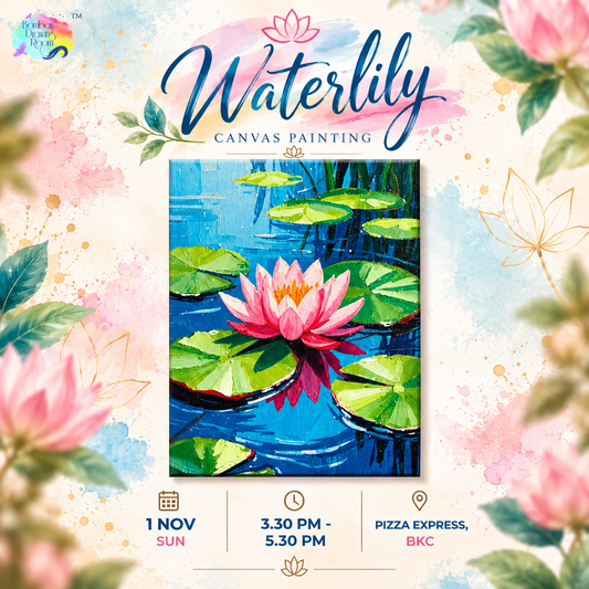 Waterlily Canvas Painting Workshop, BKC 1 Nov